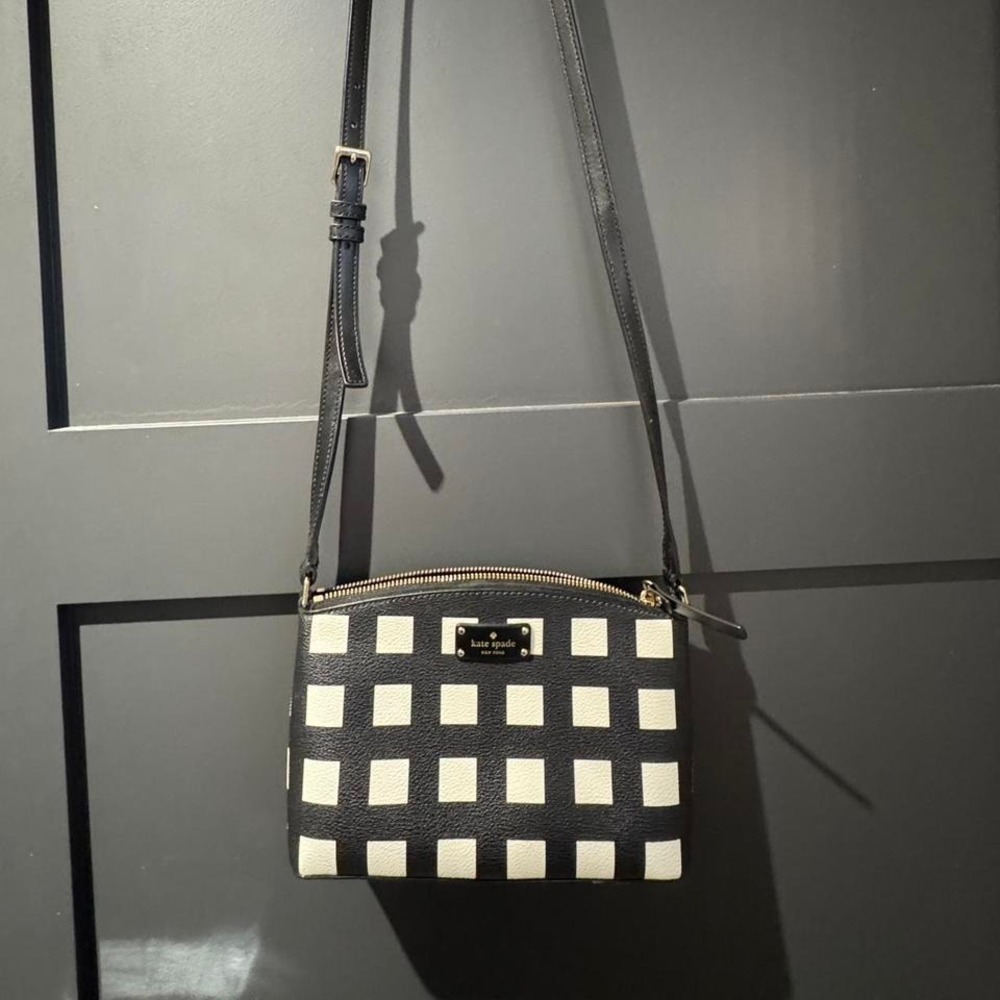 Kate Spade black and white crossbody bag